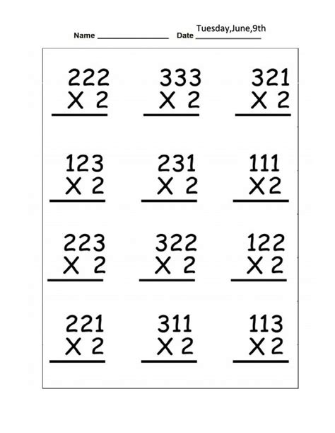 multiplication without regrouping worksheets|100 multiplication worksheet to print.